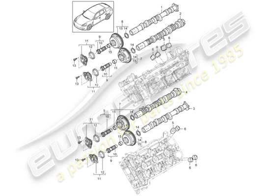 a part diagram from the Porsche Panamera 970 parts catalogue