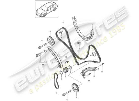 a part diagram from the Porsche Panamera 970 parts catalogue