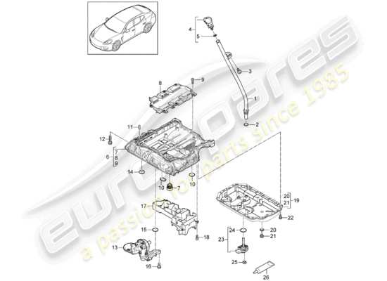 a part diagram from the Porsche Panamera 970 (2012) parts catalogue