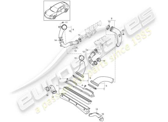 a part diagram from the Porsche Panamera 970 parts catalogue