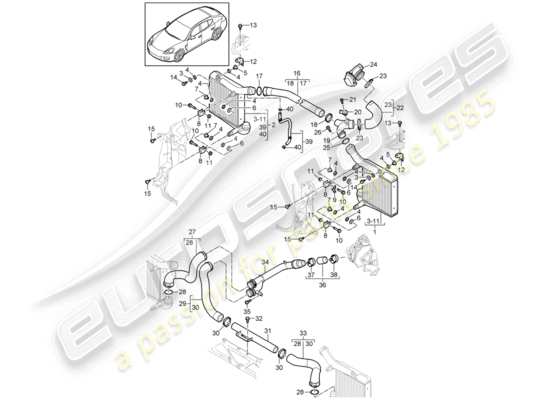 a part diagram from the Porsche Panamera 970 (2012) parts catalogue