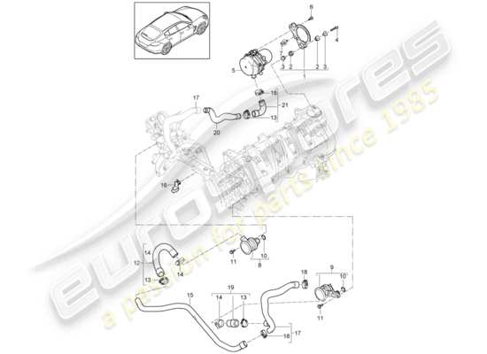 a part diagram from the Porsche Panamera 970 (2012) parts catalogue