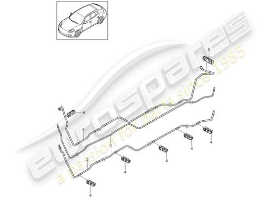 a part diagram from the Porsche Panamera 970 parts catalogue