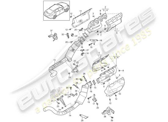 a part diagram from the Porsche Panamera 970 parts catalogue