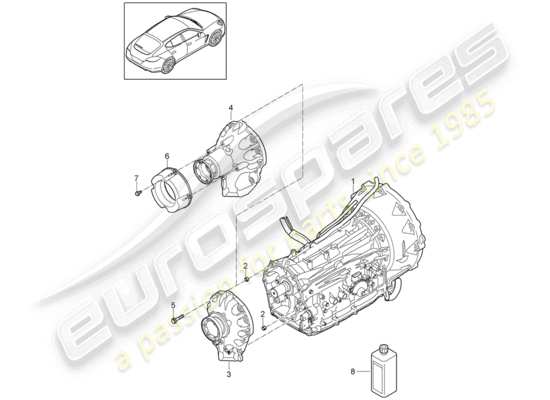 a part diagram from the Porsche Panamera 970 parts catalogue