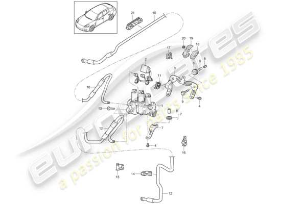 a part diagram from the Porsche Panamera 970 (2012) parts catalogue