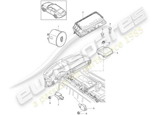 a part diagram from the Porsche Panamera 970 parts catalogue