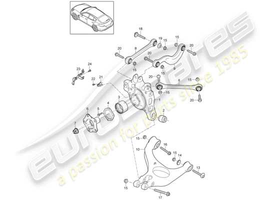 a part diagram from the Porsche Panamera 970 (2012) parts catalogue