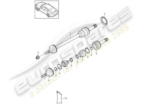 a part diagram from the Porsche Panamera 970 parts catalogue