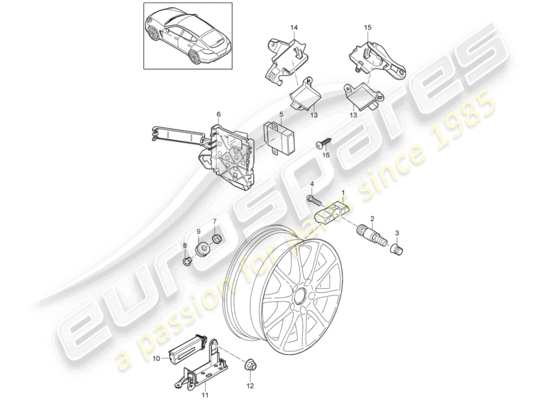 a part diagram from the Porsche Panamera 970 parts catalogue