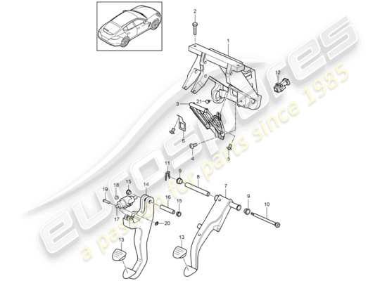 a part diagram from the Porsche Panamera 970 parts catalogue