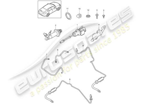 a part diagram from the Porsche Panamera 970 parts catalogue