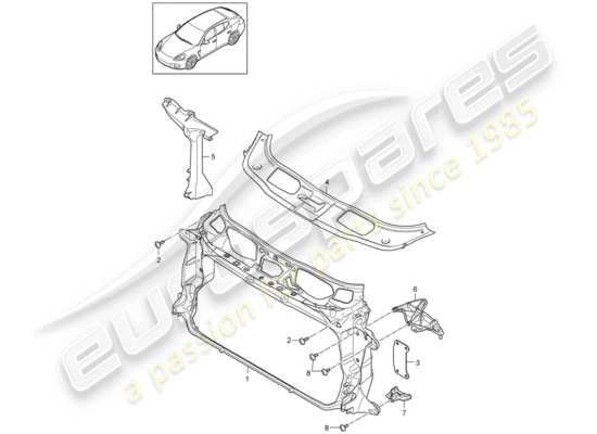 a part diagram from the Porsche Panamera 970 (2012) parts catalogue