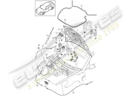 a part diagram from the Porsche Panamera 970 parts catalogue