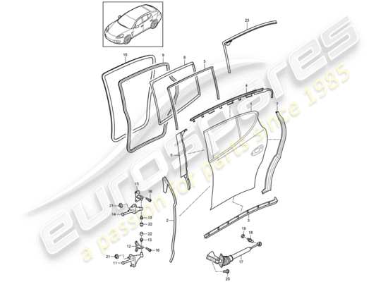 a part diagram from the Porsche Panamera 970 parts catalogue