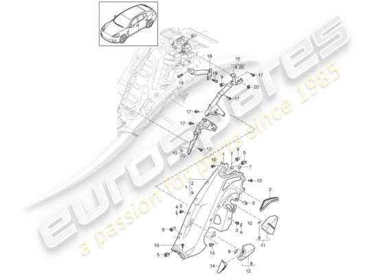 a part diagram from the Porsche Panamera 970 (2012) parts catalogue