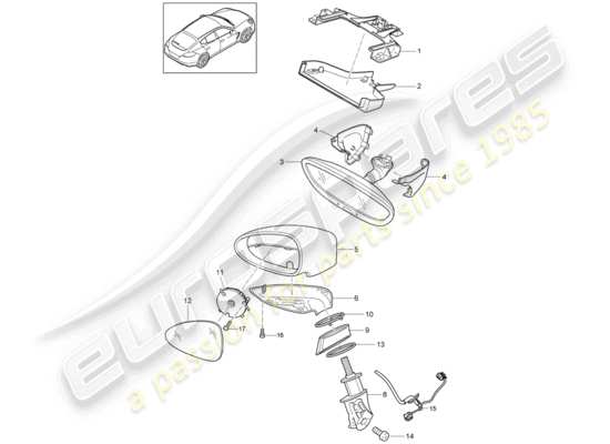 a part diagram from the Porsche Panamera 970 parts catalogue