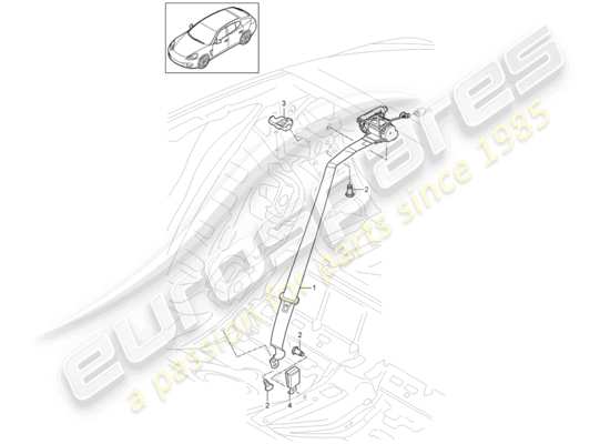 a part diagram from the Porsche Panamera 970 parts catalogue