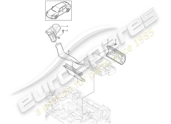 a part diagram from the Porsche Panamera 970 parts catalogue