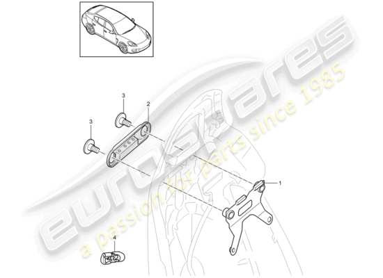 a part diagram from the Porsche Panamera 970 (2012) parts catalogue