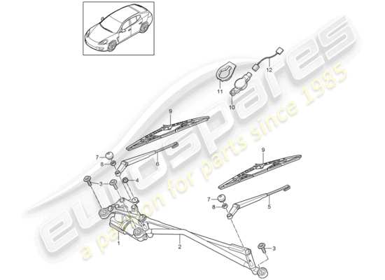 a part diagram from the Porsche Panamera 970 (2012) parts catalogue