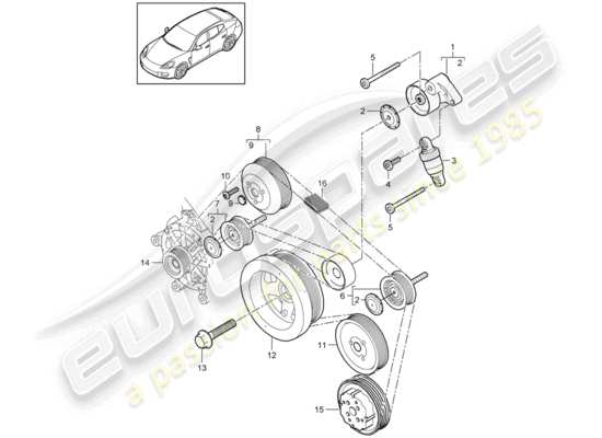 a part diagram from the Porsche Panamera 970 (2013) parts catalogue