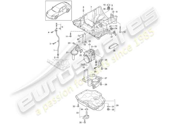 a part diagram from the Porsche Panamera 970 (2013) parts catalogue