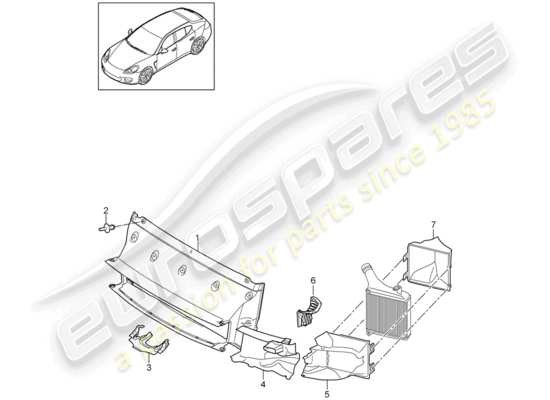 a part diagram from the Porsche Panamera 970 parts catalogue