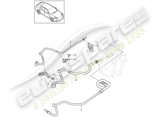 a part diagram from the Porsche Panamera 970 parts catalogue