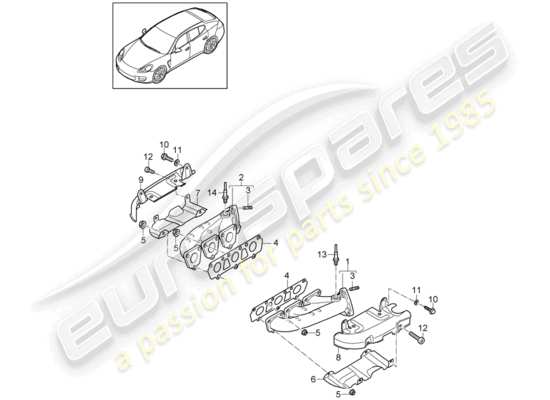 a part diagram from the Porsche Panamera 970 (2013) parts catalogue