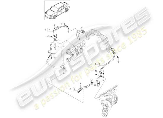 a part diagram from the Porsche Panamera 970 parts catalogue