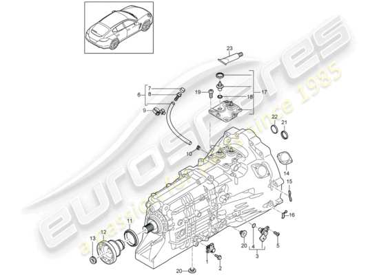 a part diagram from the Porsche Panamera 970 parts catalogue