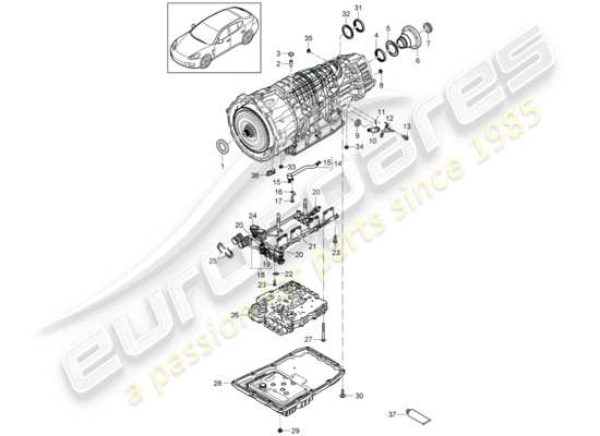 a part diagram from the Porsche Panamera 970 parts catalogue