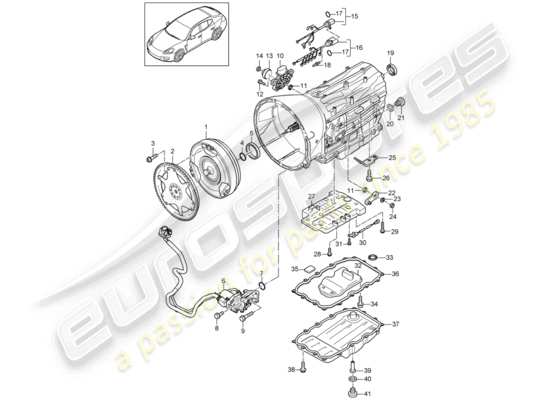 a part diagram from the Porsche Panamera 970 parts catalogue