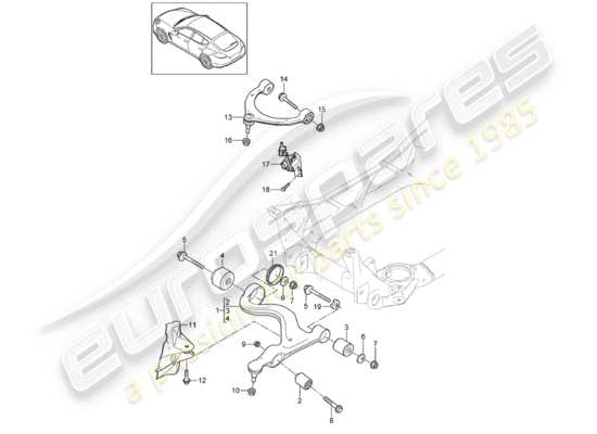 a part diagram from the Porsche Panamera 970 parts catalogue