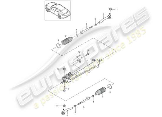 a part diagram from the Porsche Panamera 970 parts catalogue