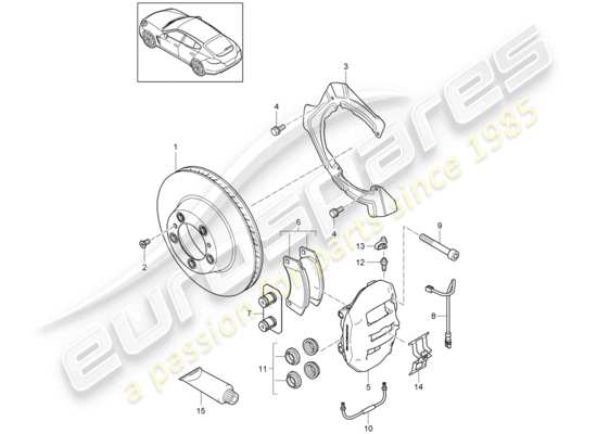 a part diagram from the Porsche Panamera 970 parts catalogue