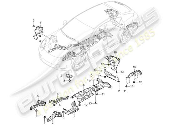 a part diagram from the Porsche Panamera 970 (2013) parts catalogue