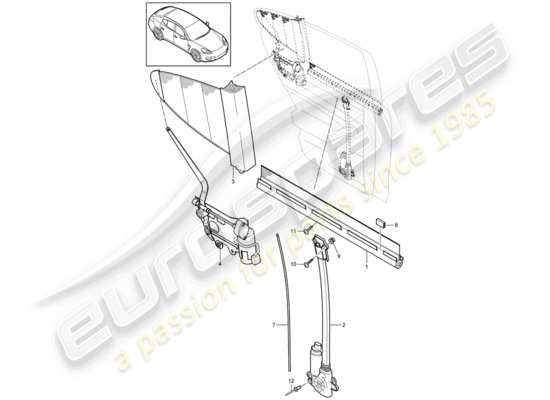 a part diagram from the Porsche Panamera 970 parts catalogue