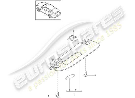 a part diagram from the Porsche Panamera 970 parts catalogue