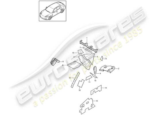 a part diagram from the Porsche Panamera 970 parts catalogue