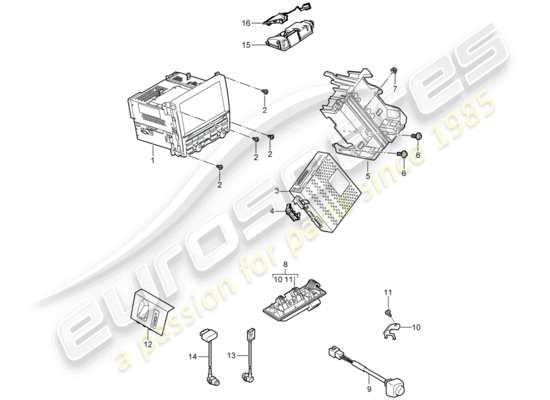 a part diagram from the Porsche Panamera 970 parts catalogue