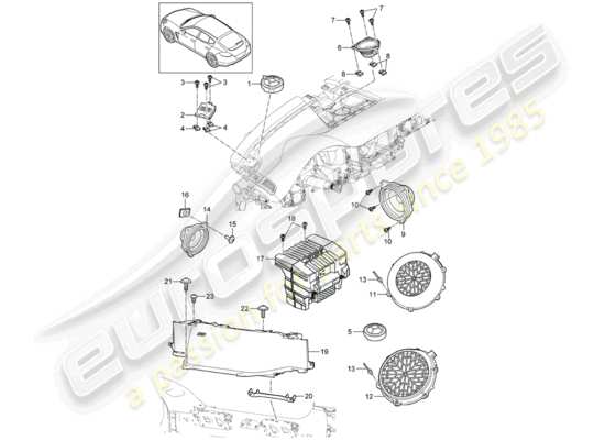 a part diagram from the Porsche Panamera 970 parts catalogue