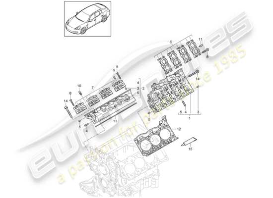 a part diagram from the Porsche Panamera 970 parts catalogue