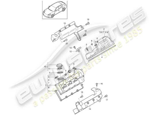 a part diagram from the Porsche Panamera 970 parts catalogue