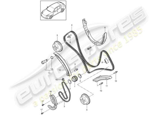 a part diagram from the Porsche Panamera 970 parts catalogue