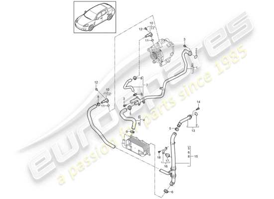 a part diagram from the Porsche Panamera 970 parts catalogue