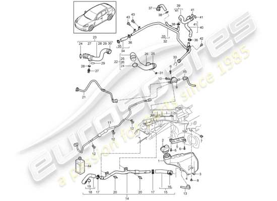 a part diagram from the Porsche Panamera 970 parts catalogue