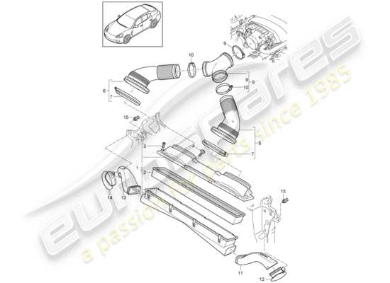 a part diagram from the Porsche Panamera 970 parts catalogue