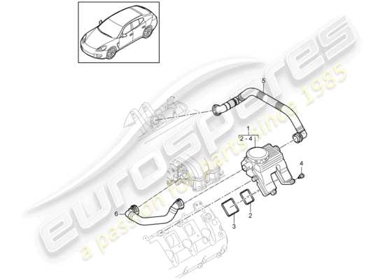 a part diagram from the Porsche Panamera 970 parts catalogue